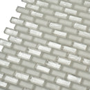 Pearl Beige 11x11 Glossy Matte Brick Glass Mosaic Tile (5 pack, 4.83 sq ft/case)