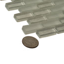 Pearl Beige 11x11 Glossy Matte Brick Glass Mosaic Tile (5 pack, 4.83 sq ft/case)
