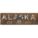Alaska Wolf Est. 1959 | Wall Art Print on Real Wood