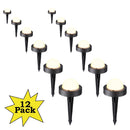 ALD10 12-Pack 2700K Warm White Integrated LED 4.5W Outdoor Aluminum Deck Lights Package, 12V Low Voltage Landscape Pathway Lights by Kings Outdoor Lighting