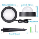 ALD10 6-Pack 2700K Warm White Integrated LED 4.5W Outdoor Aluminum Deck Lights Package, 12V Low Voltage Landscape Pathway Lights