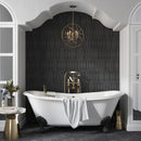 Black 2x10 Matte Picket Ceramic Tile (44 pack, 5.38 sq ft/case)
