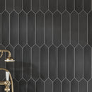 Black 2x10 Matte Picket Ceramic Tile (44 pack, 5.38 sq ft/case)