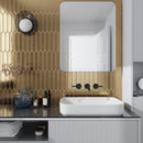 Gold 2x10 Glossy Picket Ceramic Tile (44 pack, 5.38 sq ft/case)