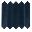 Blue 2x10 Matte Picket Ceramic Tile (44 pack, 5.38 sq ft/case) - Sample
