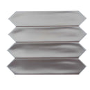 Metallic Silver 2x10 Glossy Picket Ceramic Tile (44 pack, 5.38 sq ft/case) - Sample