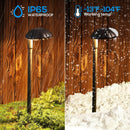 ALP01 6-Pack 5W Low Voltage 12V 3000K Warm White Integrated LED Cast Aluminum Landscape Pathway Lights Package