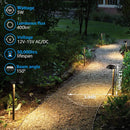 ALP01 6-Pack 5W Low Voltage 12V 3000K Warm White Integrated LED Cast Aluminum Landscape Pathway Lights Package
