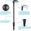 ALP01 6-Pack 5W Low Voltage 12V 3000K Warm White Integrated LED Cast Aluminum Landscape Pathway Lights Package