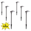 ALP02 6-Pack 5W Low Voltage 12V LED 5CCT 1800K/2700K/3000K/4000K/5000K Cast Aluminum Landscape Pathway Lights Package