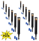 ALP14 12-Pack 4W 3000K Warm White Integrated LED 12V Low Voltage Aluminum Pathway Lighting Package, AC/DC Landscape Driveway Lights