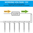 ALP14 12-Pack 4W 3000K Warm White Integrated LED 12V Low Voltage Aluminum Pathway Lighting Package, AC/DC Landscape Driveway Lights