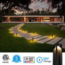 ALP14 6-Pack 4W 3000K Warm White Integrated LED 12V Low Voltage Pathway Lighting Package, AC/DC Landscape Driveway Lights