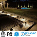 ALP49 4- and 12-Pack 3W 3000K Warm White Integrated LED Low Voltage Cast Aluminum Landscape Pathway Lights Package, Driveway Walkway Light