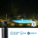 ALP59 4-Pack 3000K Warm White Integrated LED Low Voltage Pathway Lights, Outdoor Landscape Lighting, Aluminum Housing, 5W 12V AC/DC Path Lights for Driveway, Garden, Lawn, IP65 Waterproof, 3000K Warm White