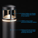 ALP59 4-Pack 3000K Warm White Integrated LED Low Voltage Pathway Lights, Outdoor Landscape Lighting, Aluminum Housing, 5W 12V AC/DC Path Lights for Driveway, Garden, Lawn, IP65 Waterproof, 3000K Warm White