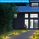 ALP59 4-Pack 3000K Warm White Integrated LED Low Voltage Pathway Lights, Outdoor Landscape Lighting, Aluminum Housing, 5W 12V AC/DC Path Lights for Driveway, Garden, Lawn, IP65 Waterproof, 3000K Warm White