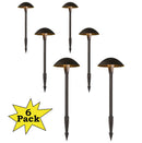 ALPCC06 6- and 12-Pack 5W 3CCT LED Landscape Pathway Light Package, 12V Low Voltage Modern Path Lights