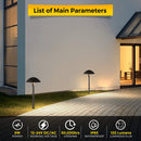 ALPCC06 6- and 12-Pack 5W 3CCT LED Landscape Pathway Light Package, 12V Low Voltage Modern Path Lights