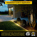 ALPCC06 6- and 12-Pack 5W 3CCT LED Landscape Pathway Light Package, 12V Low Voltage Modern Path Lights