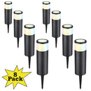 ALPCC08 8-Pack 4.5W 5CCT LED Landscape Pathway Light Package, 12V Low Voltage Modern Path Lights by Kings Outdoor Lighting