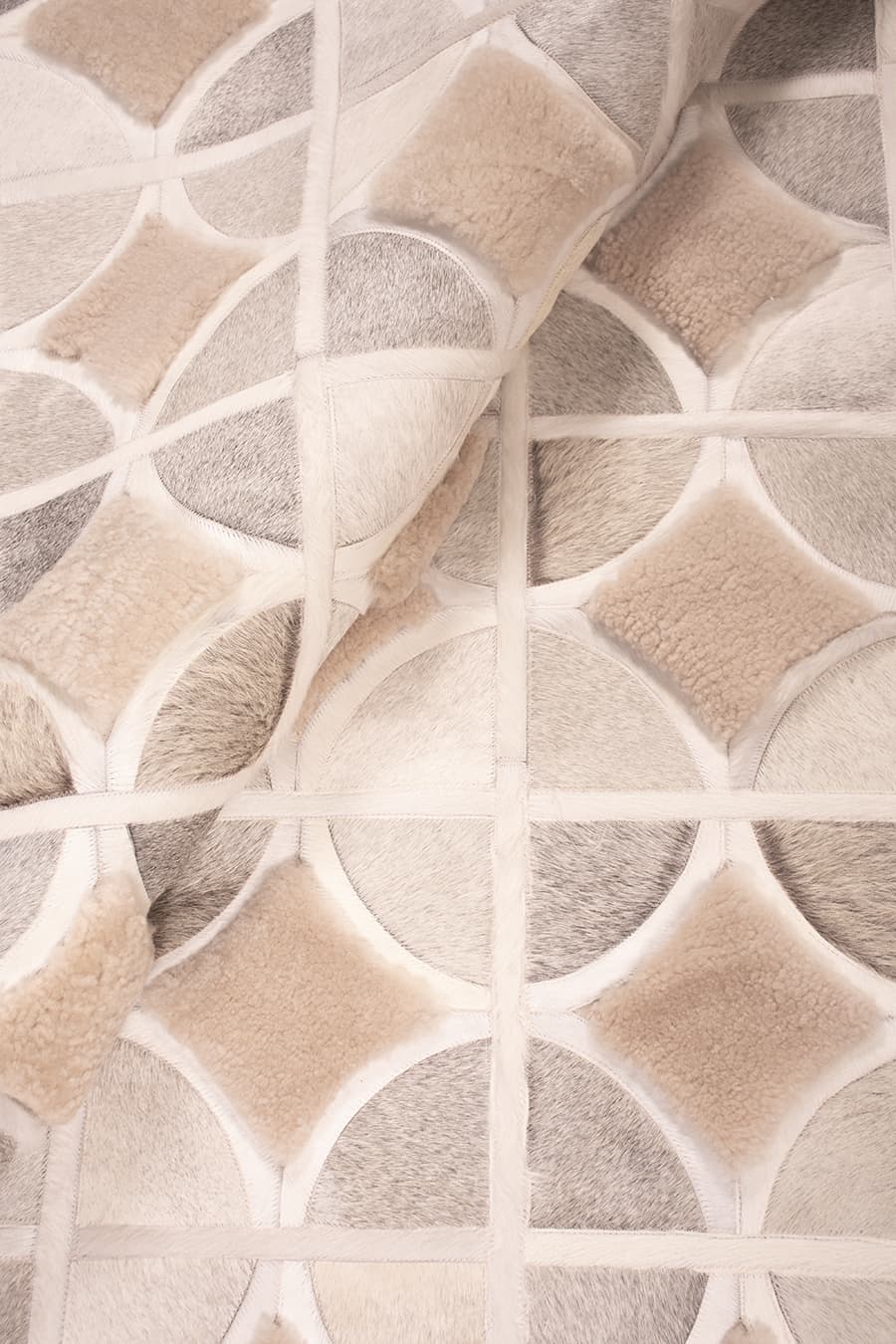 ALPHA – Custom Cowhide & Shearling Rug, photo 4 of 6