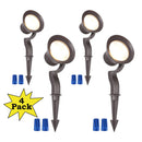 ALS03 4-Pack 5CCT 1800K/2700K/3000K/4000K/5000K Integrated LED Landscape Aluminum  Spotlights Package, Adjustable Wattage 3.7W/7.3W/12W Low Voltage 12V Directional Outdoor Landscape Lighting