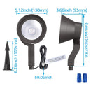 ALS03 8-Pack 5CCT 1800K/2700K/3000K/4000K/5000K Integrated LED Landscape Aluminum  Spotlights Package, Adjustable Wattage 3.7W/7.3W/12W Low Voltage 12V Directional Outdoor Landscape Lighting