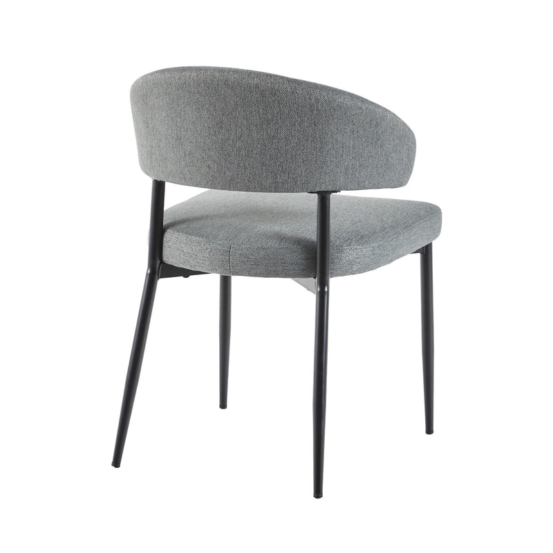 Alexis Modern Upholstered Curved Dining Chair, set of 2