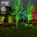ALSR03 8-Pack RGB LED Landscape Aluminum Spotlight Package, 12W Low Voltage 12V Directional Outdoor Landscape Lighting