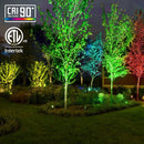 ALSR03 4-Pack RGB LED Landscape Aluminum Spotlights Package, 12W Low Voltage 12V Directional Outdoor Landscape Lighting