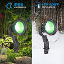 ALSR03 4-Pack RGB LED Landscape Aluminum Spotlights Package, 12W Low Voltage 12V Directional Outdoor Landscape Lighting