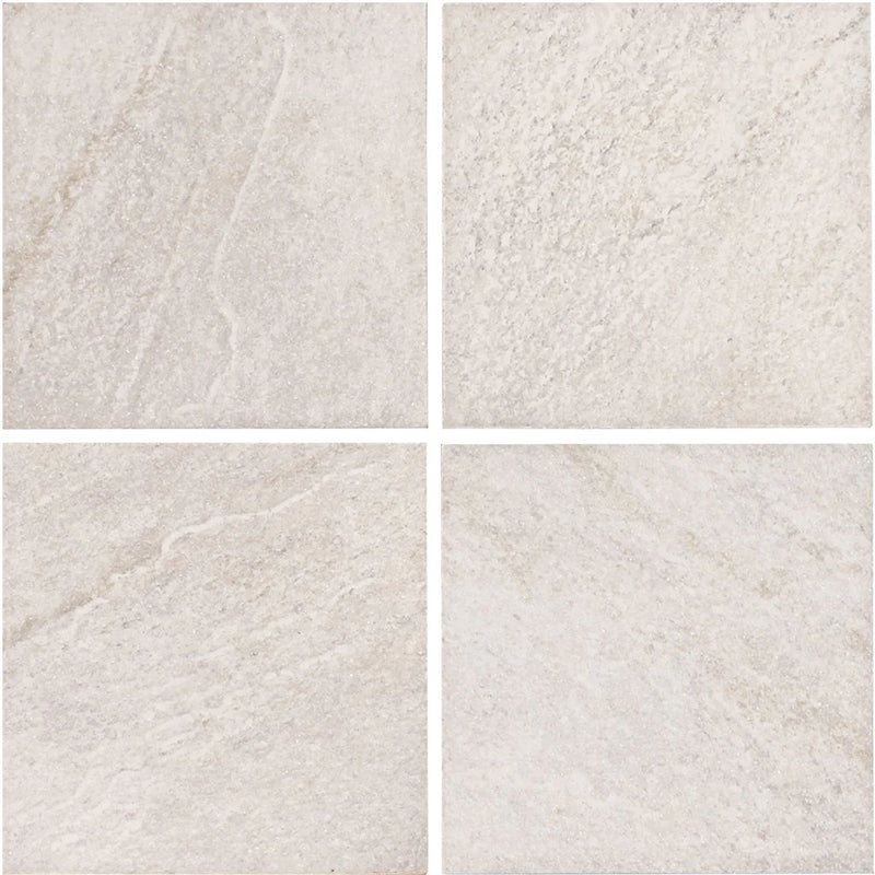 Aquatica Bianco Porcelain Pool Tile 6"x6" - StoneQuartz Collection