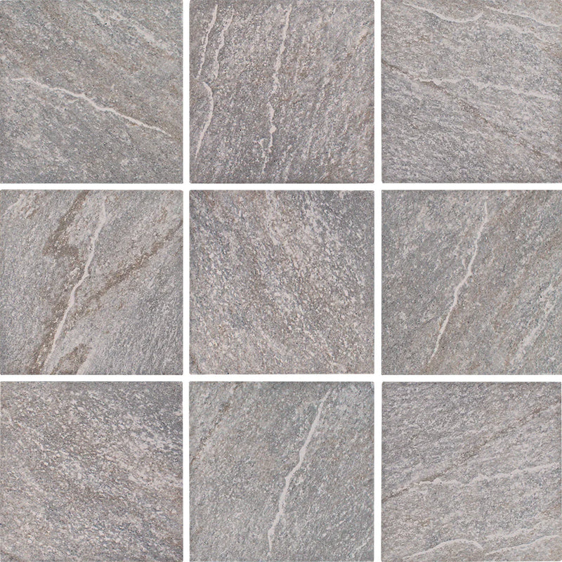 Aquatica Grigio Porcelain Pool Tile 6"x6" - StoneQuartz Collection