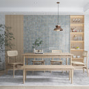 Stone Blue Beige 12x22 Matte Glossy Rectangle with Star Details Porcelain Large Format Tile (7 pack, 13.03 sq ft/case)