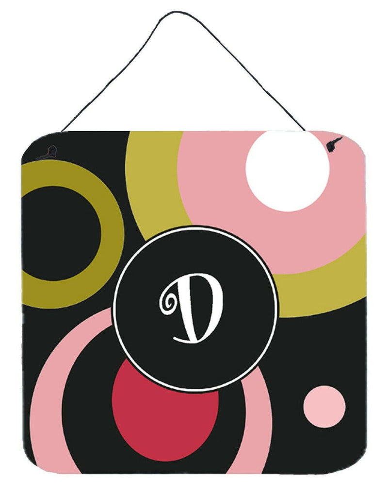 Monogram - Retro in Black Aluminium Metal Wall or Door Hanging Prints AM1001