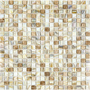 Beige 12x12 Glossy Uniform Square Glass Mosaic Tile (20 pack, 18.69 sq ft/case) - Sample