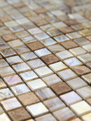 Beige 12x12 Glossy Uniform Square Glass Mosaic Tile (20 pack, 18.69 sq ft/case)
