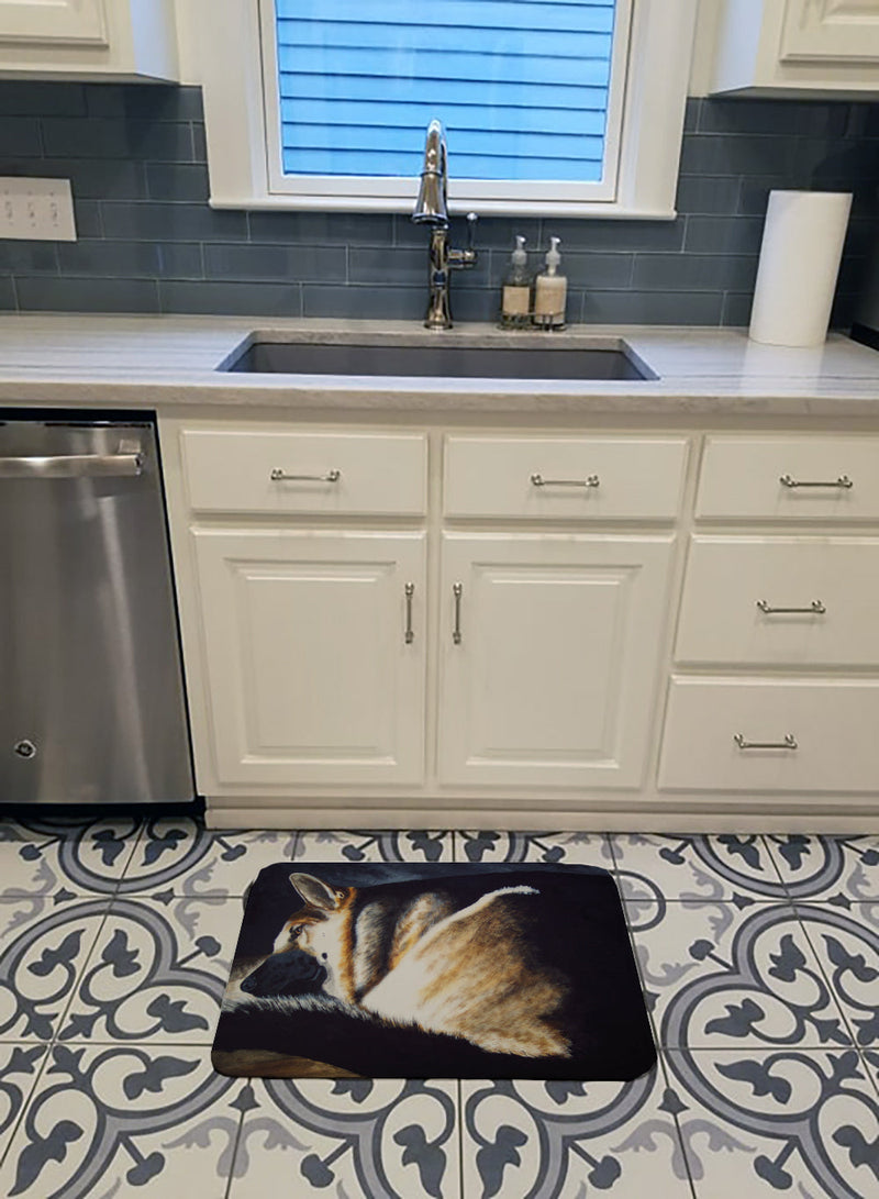 Day Dreamer German Shepherd Machine Washable Memory Foam Mat AMB1042RUG