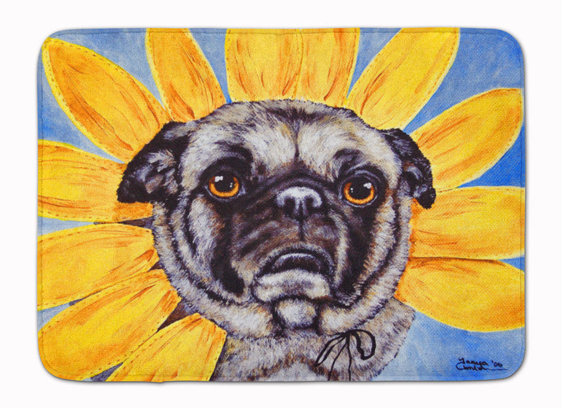 Sunflower Pug Machine Washable Memory Foam Mat AMB1058RUG