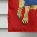 Go Team Varsity Pug House Flag 28x40 Porch Sleeve Pole Decorative Outside Yard Banner Artwork Wall Hanging, Polyester