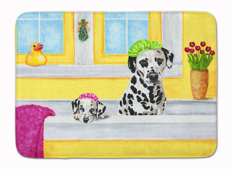 Bath Day Dalmatian Machine Washable Memory Foam Mat AMB1099RUG