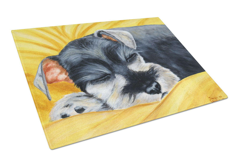 Snoozing Schnauzer Glass Cutting Board Large AMB1161LCB