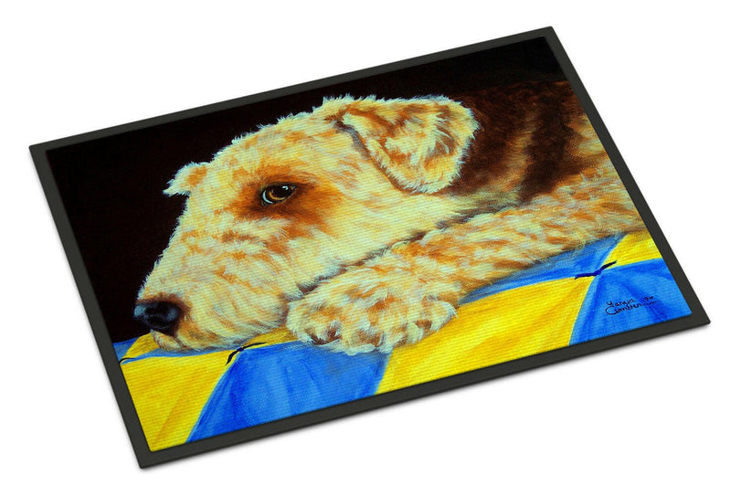 Airedale Terrier Momma's Quilt Indoor or Outdoor Mat 24x36 AMB1174JMAT