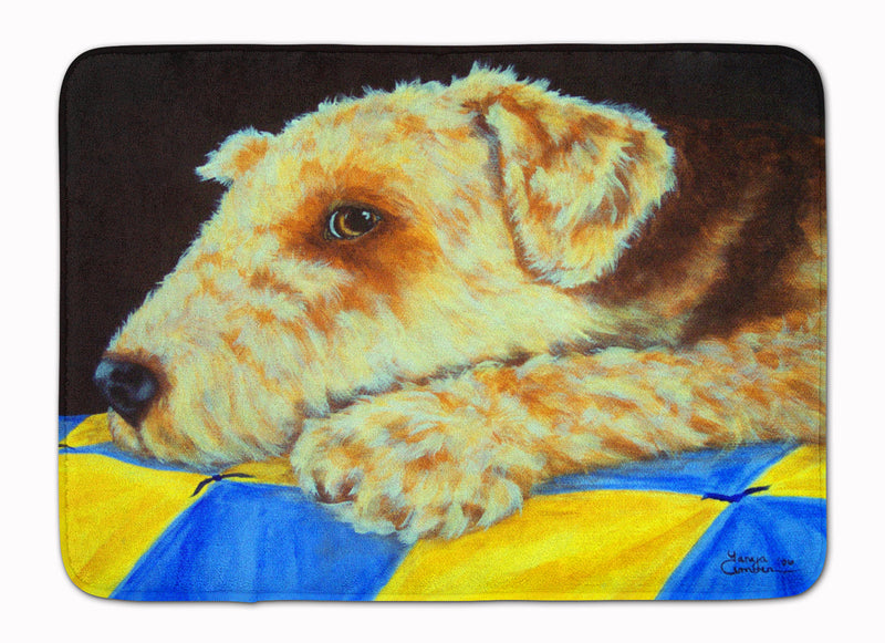 Airedale Terrier Momma's Quilt Machine Washable Memory Foam Mat AMB1174RUG