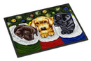 Christmas Stocking Surprise Labrador Doormat Indoor Outdoor 24H X 36W Front Door Mat Rugs for Entryway, Non Slip Washable Low Pile,