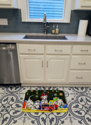 Christmas Favorite Gift Dalmatian Memory Foam Kitchen Mat Machine Washable Anti-Fatigue Cushion Comfort Bath or Kitchen Rug
