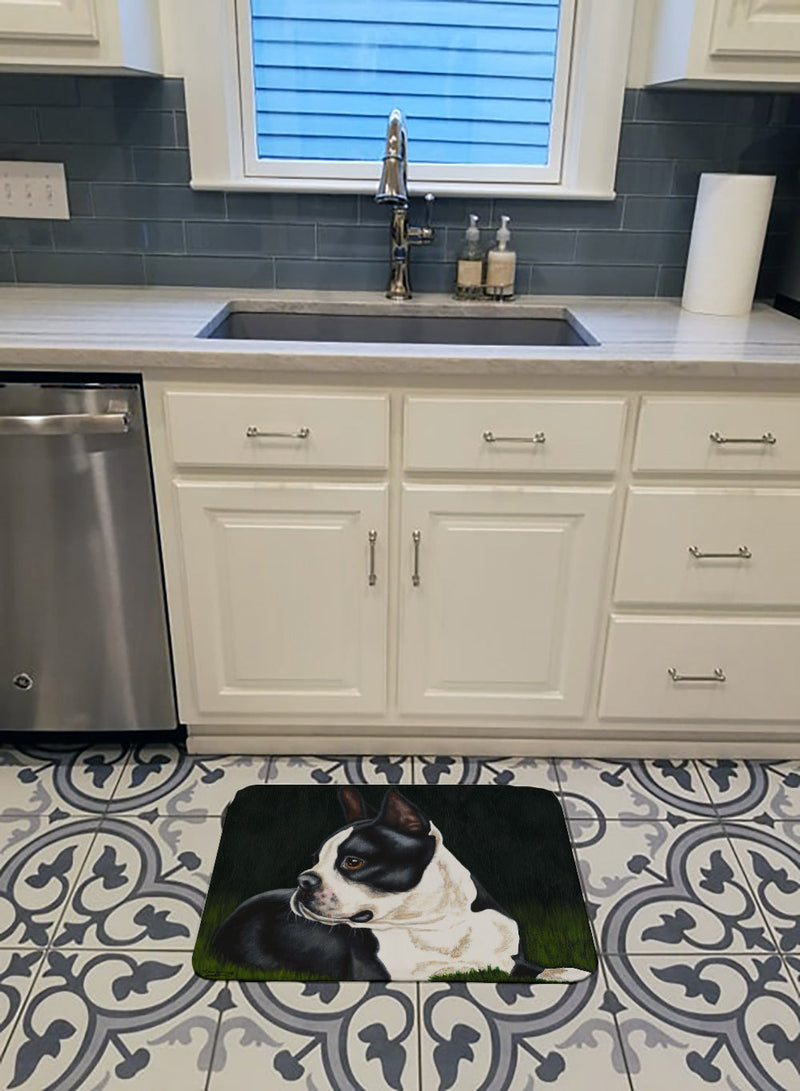 Boston Terrier Beauty Machine Washable Memory Foam Mat AMB1321RUG