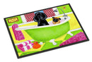 Tub for Two with Poodle and Pug Doormat Indoor Outdoor 24H X 36W Front Door Mat Rugs for Entryway, Non Slip Washable Low Pile,
