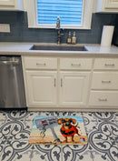 The Dog Beach Dachshund Memory Foam Kitchen Mat Machine Washable Anti-Fatigue Cushion Comfort Bath or Kitchen Rug